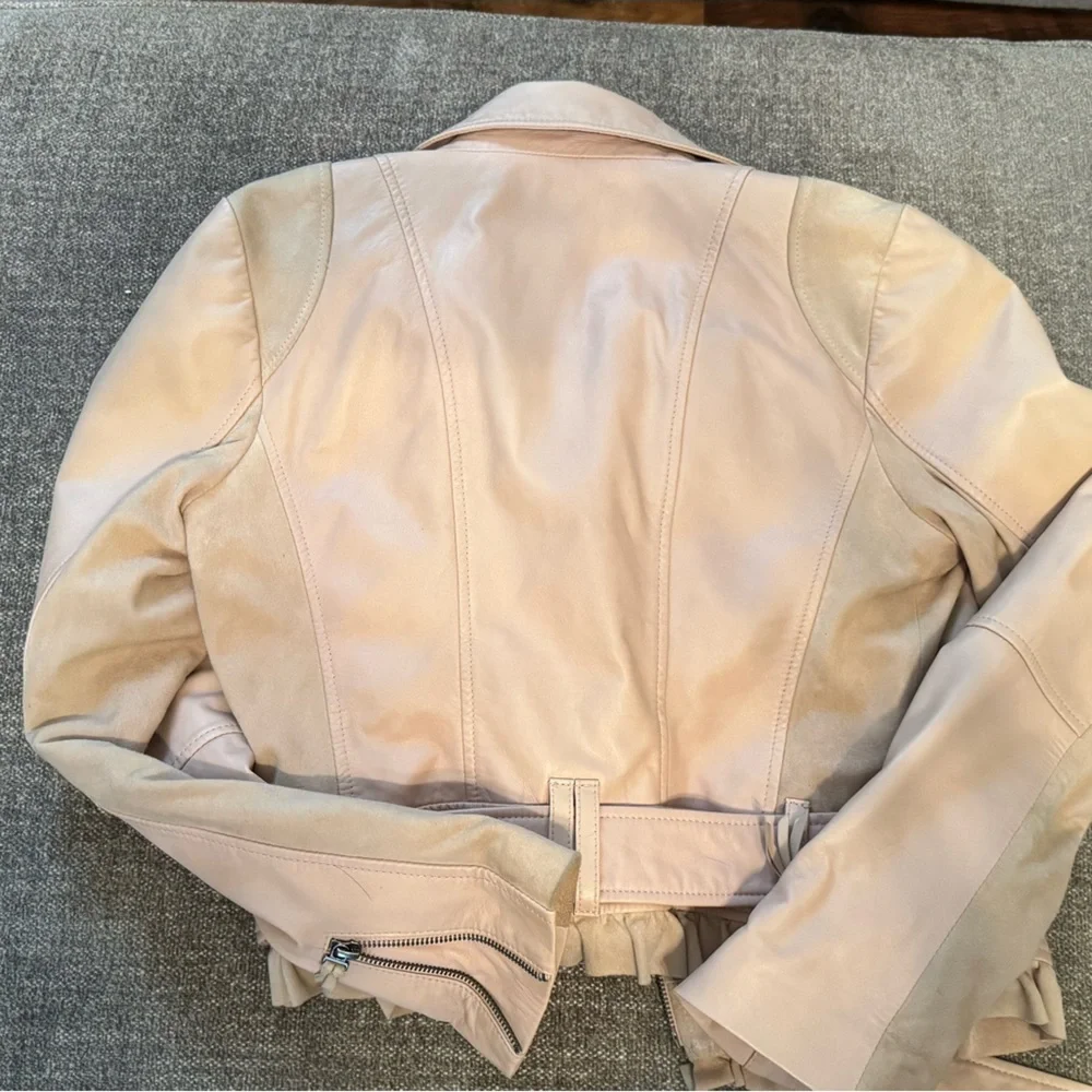 Anthropologie Elevenses Pink/Blush Leather & Suede Jacket (read details!) - Picture 9 of 9